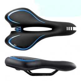 WHEEIUP Spares WHEEIUP Adult Cycling Gel Saddle-Breathable Waterproof Shock Absorption Designed Artificial Leather Sponge Seat Bike Saddle 27.5*15.5Cm, Blue