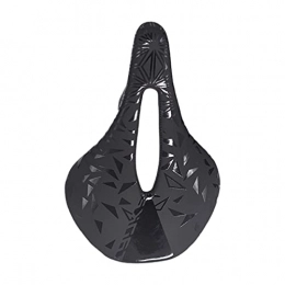 wuwu Mountain Bike Seat wuwu Easy Install Hollowed Spring Accessories Mountain Road Bike Bicycle Saddle Ultralight Black Cushion Seat Soft Carbon Fiber (Color : 155mm)