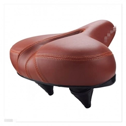 XINGHUA Mountain Bike Seat XINGHUA wangzai store Men Women Bicycle Seat Big Butt Leather Cycling Saddle Mountain Bike Accessories Shock Absorber Spring Thicken Wide Soft Cushion (Color : RSGRYSHQ-BROWN)