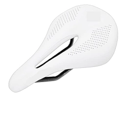 xinlinlin Spares xinlinlin Carbon fiber saddle road mtb mountain bike bicycle saddle for man cycling saddle trail comfort races seat red white (Color : White 143mm)