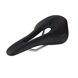 xinlinlin Spares xinlinlin Mountain Bike Cushion Hollow Leather MTB Road Bicycle Saddle Seat Chrome Molybdenum Steel Nylon With Fiber Bottom Bike Parts (Color : GUB-1136 160x25mm)