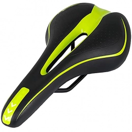 XYXZ Spares XYXZ Bike Saddle Seat Pad Innovative Craft Mountain Bike Saddle Bicycle Seat Cushion Double Tail Wing Center Hollow Seat Cushion Practical Bicycle Cushion (Color : Green, Size : 27.5X14.5Cm