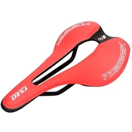 YouLpoet Mountain Bike Seat YouLpoet Bike Saddle for Men & Women - Universal, Soft, Padded, Comfortable Bicycle Seat for Mountain Bike, Hybrid and Stationary Exercise Bikes, Red