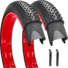 SIMEIQI Mountain Bike Tyres 2 Pack 26 Inch 26"x4.0" Fat Bike Tire Electric Bicycle Tire Mountain Snow Bike Tire (2 Pack 26x4.0)