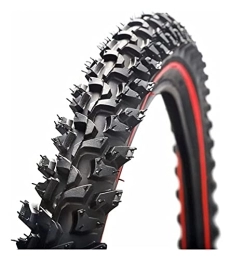 Bmwjrzd Spares Bmwjrzd LIUYI Bicycle Tire 26 2.125 Mountain Bike 26 Inch 24 Inch 1.95 Wire Bead Tire Mountain Bike Tire Large Tread Strong Grip (Color : 26x1.95 red)