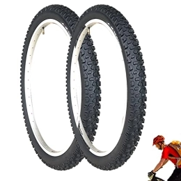 HMTE Mountain Bike Tyres HMTE 26 Inch Mountain Bike Tires 26x2.4 / 27.5x2.25 Tire 40-65psi for Mountain Bike out Tyre, pack of 2 (Size : 26 * 2.4) (26 * 2.4)