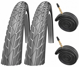 Impac Spares Impac Streetpac 26 x 1.75 Slick Mountain Bike Tyres (Pair) with Presta Tubes