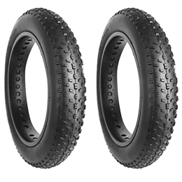 JiaoNe Spares JiaoNe 2 x Bicycle Tyres, Bicycle Tyres, Folding Replacement Electric Bike Tyres, Compatible with Mountain Snow Bike, 20 x 4.0 Inches