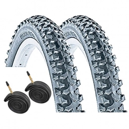 Oxford Mountain Bike Tyres Oxford Delta 26" x 1.95 Mountain Bike Tyres with Presta Tubes (Pair)