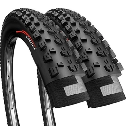 Fincci Mountain Bike Tyres Pair of Fincci Foldable Road Mountain MTB Mud Offroad Bike Bicycle Tyre Tyres 26 x 2.25