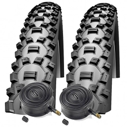 Schwalbe Spares Schwalbe Nobby Nic 26" x 2.1 Mountain Bike Performance Tyres - Pair & Schrader Inner Tubes