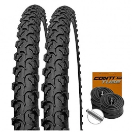 MITAS Mountain Bike Tyres Set: 2x MITAS Rapide Mountain Bike Tyre 26 "x 1.95 52-559 / 26x2.00 + Conti Tube Schrader Valve