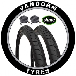 Vandorm Mountain Bike Tyres Vandorm 26" x 1.95" City Slick 53-559 Tyre & Schrader Tube - P1077 x 2