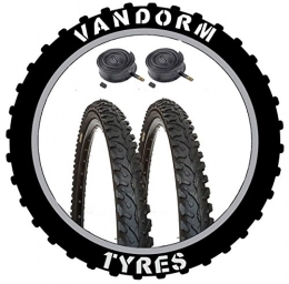 Vandorm Spares Vandorm Hard Track 26" x 1.95" Knobbly Tyres (PAIR) and SCHRADER Tubes - P1084 x 2