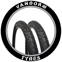 Vandorm Spares Vandorm PAIR of 26" Slick Tyre MTB Wind 195 26" x 1.95" Bike Tires