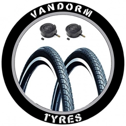 Vandorm Mountain Bike Tyres Vandorm Road Runner 26" x 1.50" 40-559 Tyres (PAIR) & Schrader Tubes - P193 x 2