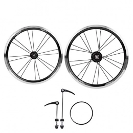 Demeras Spares 16in Bicycle Wheelset Bicycle Rear Wheel Double Wall MTB Rim Disc Brake for Mountain Bike(Black)