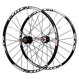 MGRH Mountain Bike Wheel 26 / 27.5 / 29 Inch Mountain Bicycle Wheelset, MTB Bike Milling Trilateral Alloy Rim Carbon Hub Bike Wheels 24H Front 100mm Rear 135mm 26 inch