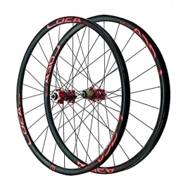 SN Mountain Bike Wheel 26 27.5 29 Inch Mountain Bike Wheelset MTB Front Rear Bicycle Rims Set Quick Release Red Black Hub Disc Brake Wheels For 8 9 10 11 12 Speeds (Color : Red Hub red label, Size : 29in)