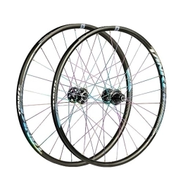 ZFF Mountain Bike Wheel 26 27.5 29 Inch MTB Wheelset Aluminum Alloy Double Wall Rim Mountain Bike Wheel Disc Brake Quick Release 7 / 8 / 9 / 10 / 11 / 12speed Cassette 28 Holes Front And Rear Wheels (Color : Svart, Size : 29'')