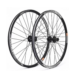 ZFF Mountain Bike Wheel 26 / 27.5 / 29 Inch MTB Wheelset Disc Brake Quick Release Mountain Bike Wheel Aluminum Alloy Double Wall Rim 7 / 8 / 9 / 10 / 11 Speed Cassette 32 Holes Front And Rear Wheels (Color : Svart, Size : 29'')