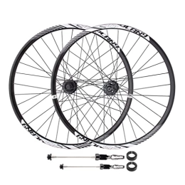 Generic Mountain Bike Wheel 26 / 27.5 / 29" Mountain Bike Wheelset Disc Brake MTB Rim Thru Axle Quick Release Wheels 32H Hub For 7 / 8 / 9 / 10 / 11 / 12 Speed Cassette Bicycle Wheelset 1950g (Color : Black, Size : 27.5'') (Black 27.5