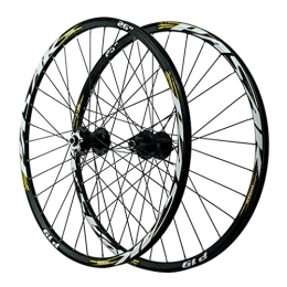 Generic Mountain Bike Wheel 26" 27.5" 29" Mountain Bike Wheelset Disc Brake Quick Release MTB Wheels Bicycle Rim Front And Rear Wheel 2035g 32 Holes Hub For 7 / 8 / 9 / 10 / 11 / 12 Speed Cassette (Color : Grey, Size : 29inch) (Gold