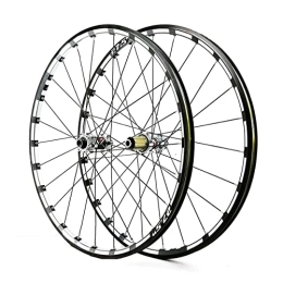 Samnuerly Spares 26 / 27.5 / 29'' Mountain Bike Wheelset Double Layer Alloy Rims Disc Brake Thru Axle MTB Cycling Wheels Fit 7 8 9 10 11 12 Speed Cassette (Color : Titanium, Size : 29in) (Titanium 29in)