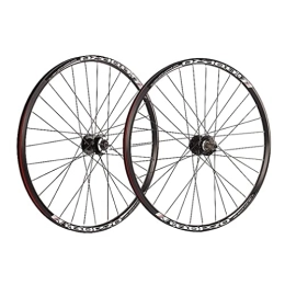 Generic Mountain Bike Wheel 26 / 27.5 / 29" Mountain Bike Wheelset MTB Quick Release Wheels Disc Brake Bicycle Rim 32H QR Hub For 6 / 7 / 8 Speed Rotary Flywheel 2080g (Size : 26'') (29)