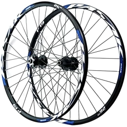 Generic Mountain Bike Wheel 26" 27.5" 29" MTB Rim Mountain Bike Disc Brake Wheelset Bicycle Quick Release Wheels 32 Holes Hub For 7 / 8 / 9 / 10 / 11 / 12 Speed Cassette Front And Rear Wheel 2035g (Color : Gold a, Size : 29'') (Blue
