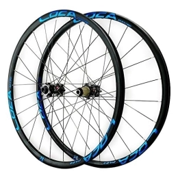 ZFF Mountain Bike Wheel 26 27.5 29in Mountain Bike Wheelset Disc Brake Thru Axle MTB Front & Rear Wheel 8 9 10 11 12 Speed Aluminum Alloy Hub Matte 24H (Color : Blue, Size : 29in)