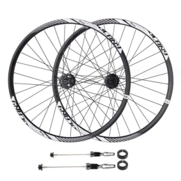 JAMCHE Spares 26 / 27.5 / 29inch Mountain Bike Wheel Set, Aluminum Alloy Disc Brake Wheels Six Claw Tower Base Quick Release / Thru-Axle Dual Use 1950g Wheelset