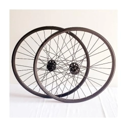 ZFF Mountain Bike Wheel 26 / 27.5 / 29inch Mountain Bike Wheelset Aluminum Alloy Double Wall Rim MTB Wheel Disc Brake Boost Thru Axle 110-148mm 8 / 9 / 10 / 11 Speed Cassette 32 Holes (Color : Svart, Size : 27.5'')