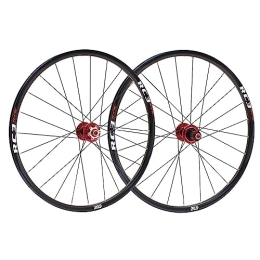 ZFF Mountain Bike Wheel 26 27.5 29inch MTB Wheelset Aluminum Alloy Double Wall Rim Carbon Fiber Hub Mountain Bike Wheel Disc Brake Quick Release 9 10 11 Speed 24 Holes (Color : Svart, Size : 27.5'')