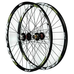 ZFF Mountain Bike Wheel 26 / 27.5 / 29inch MTB Wheelset Disc Brake Mountain Bike Front And Rear Wheel Sealed Bearing Double Wall Quick Release 7 8 9 10 11 Speed (Color : Green, Size : 29in)