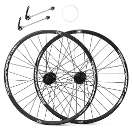 ZFF Mountain Bike Wheel 26 27.5 29inch MTB Wheelset Disc Brake Quick Release Aluminum Alloy Double Wall Rim Mountain Bike Wheel 5 Bearings 9 / 10 / 11 / 12speed 32 Holes For XC / AM / DJ Wheels (Color : Svart, Size : 29'')