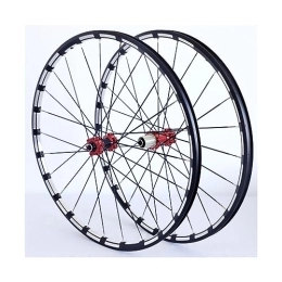 ZFF Mountain Bike Wheel 26 27.5 29inch MTB Wheelset Milling Three Sides Aluminum Alloy Double Wall Rim Mountain Bike Wheel Disc Brake Quick Release 8 / 9 / 10 / 11speed Cassette 24 Holes (Color : Red, Size : 29'')