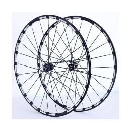 ZFF Mountain Bike Wheel 26 27.5 29inch MTB Wheelset Milling Three Sides Aluminum Alloy Double Wall Rim Mountain Bike Wheel Disc Brake Quick Release 8 / 9 / 10 / 11speed Cassette 24 Holes (Color : Svart, Size : 29'')