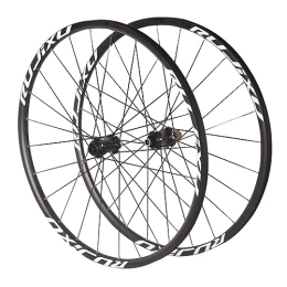 ZFF Mountain Bike Wheel 26 / 27.5 / 29inch MTB Wheelset Thru Axle Mountain Bike Wheel Aluminum Alloy Double Wall Rim Six Holes Disc Brakes Front And Rear Wheels 8 / 9 / 10 / 11 Speed Cassette 24Holes (Color : Svart, Size : 27.5'')