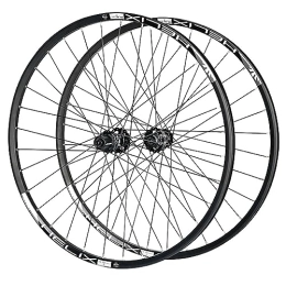 ZFF Mountain Bike Wheel 26 27.5 29inch MTB Wheelset Ultralight Aluminum Alloy Double Wall Rim Mountain Bike Wheel Disc Brake Quick Release 8 / 9 / 10 / 11speed Cassette 32 Holes (Color : Svart, Size : 26'')