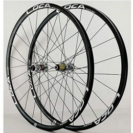 SN Spares 26 / 27.5 / 700C / 29 Bike Wheelset Mountain Road Bicycle Wheels Thru Axle Front Rear Rim Cycling Wheel Set Disc Brake 8-12 Speed Cassette (Color : Titanium hub Silver logo, Size : 26in)