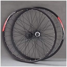 WYJW Mountain Bike Wheel 26" / 27.5" Bicycle Wheelset for Mountain Bike Double Wall Rim 36H Disc Brake Aluminum Alloy Card Hub 10 Speed Sealed Bearing QR