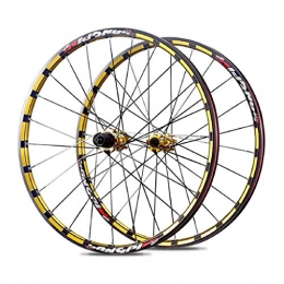 CWYP-MS Spares 26 / 27.5 Inch MTB Rear Wheels, Double Wall Aluminum Alloy Bicycle Wheel Disc Brake 24 Hole Hybrid / Mountain Rim 11 Speed (Color : Gold, Size : 27.5inch)