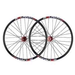 ZFF Mountain Bike Wheel 26 27.5inch MTB Wheelset Aluminum Alloy Double Wall Rim Mountain Bike Wheel Disc Brake Boost Thru Axle 8 9 10 11 Speed Front Rear Wheel 32 Holes (Color : Red, Size : 27.5'')