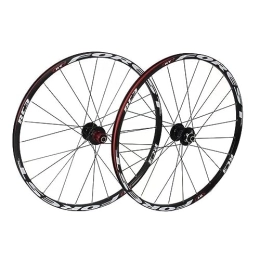 ZFF Mountain Bike Wheel 26 27.5inch MTB Wheelset Disc Brake Quick Release Mountain Bike Wheel Front 2 Rear 5 Bearings Aluminum Alloy Double Wall Rim 7 / 8 / 9 / 10 / 11 Speed Cassette 24 Holes (Color : Svart, Size : 27.5'')
