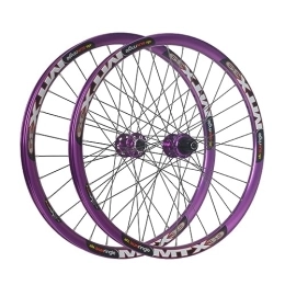 ZFF Mountain Bike Wheel 26 27.5inch MTB Wheelset Disc Brake XC Wheel Quick Release Mountain Bike Wheel Aluminum Alloy Double Wall Rim 8 / 9 / 10 / 11 / 12 Speed Cassette 32 Holes (Color : Purple, Size : 29'')