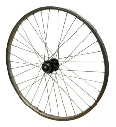 Trinity B2B Spares 26" FRONT Bolted Quando Black 6 Bolt Disc Hub and Silver Rim MTB Bike Wheel