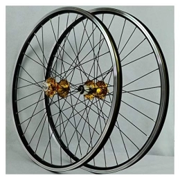 NEZIAN Mountain Bike Wheel 26 Inch Mountain Bike Bicycle Wheels Double Wall Aluminum Alloy Disc / V-Brake Cycling QR Rim Front 2 Rear 4 Palin 7 8 9 10 11 Speed (Color : A)