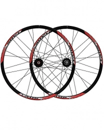 DSHUJC Spares 26 Inch Mountain Bike Wheel Set Double Wall Quick Release Rim Disc Brakes 7-11 Speed 24 Holes, Black blue