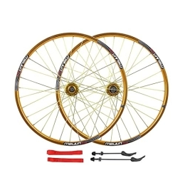 AWJ Mountain Bike Wheel 26 Inch MTB Cycling Wheels Mountain Bike Wheelset, Alloy Double Wall Rim Disc Brake Sealed Bearings Compatible 7-10 Speed Wheel